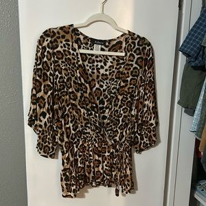 Leopard dress top